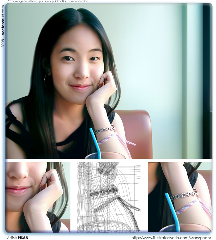 pisan_vectorvault pisan gradient mesh thailand
