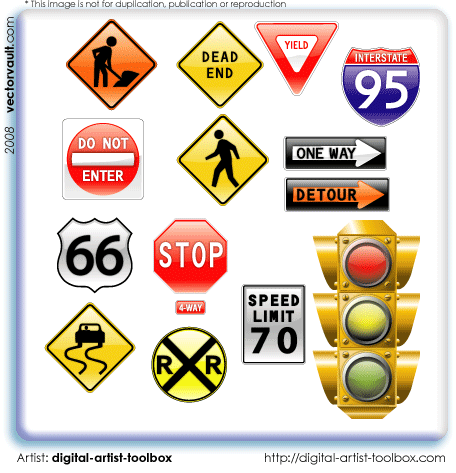traffic light street signs vector signage free vector downloads vectorvault