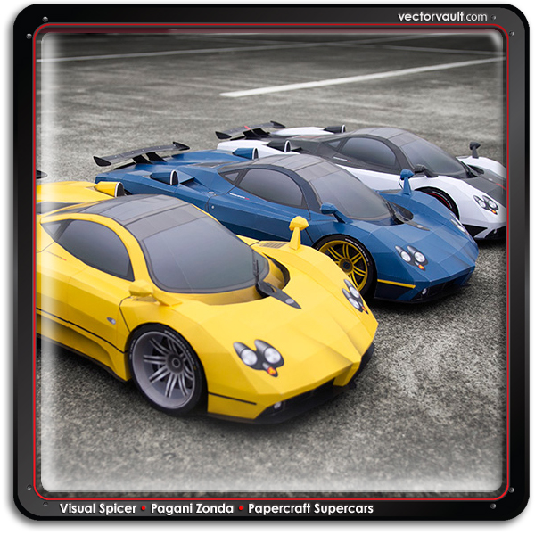 buy vector papercraft race car